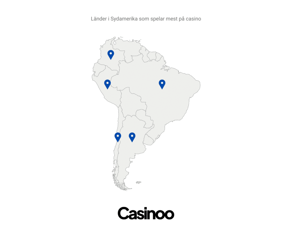 Länder i Sydamerika som spelar mest på casino