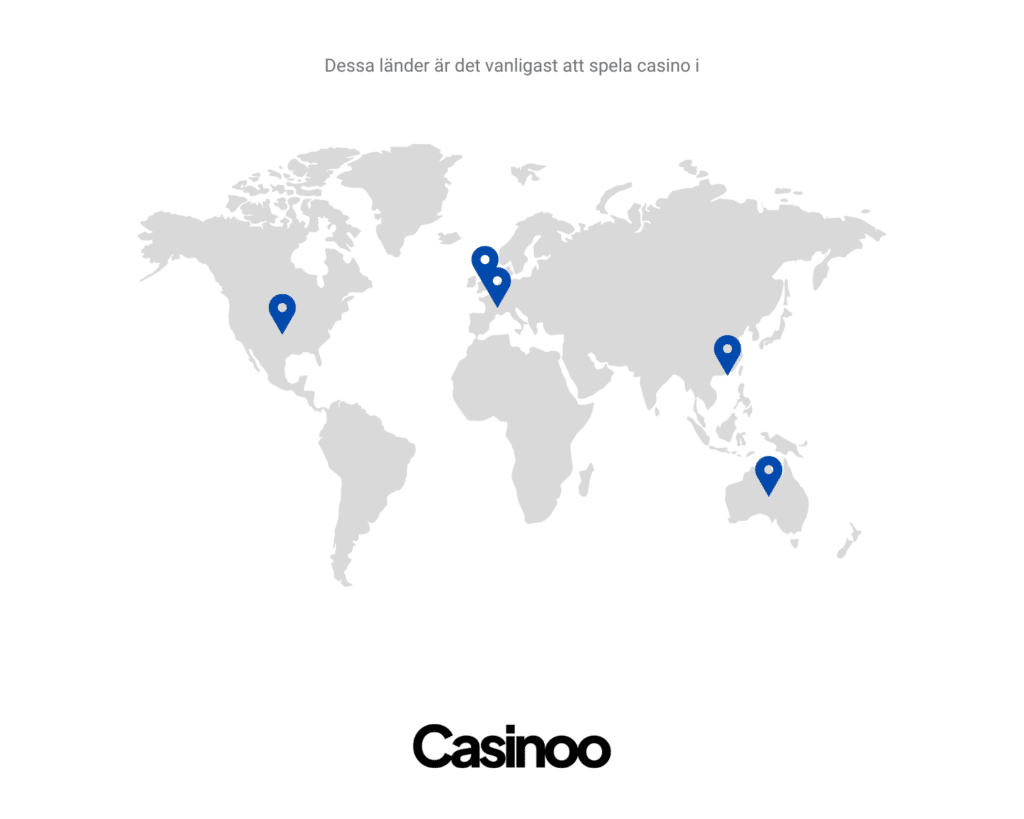 Dessa länder är det vanligast att spela casino i
