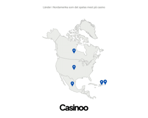 Länder i Nordamerika som det spelas mest på casino